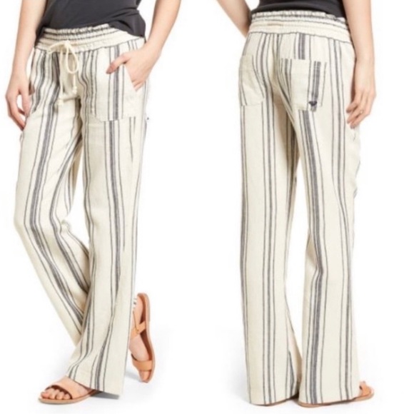 linen flared pants
